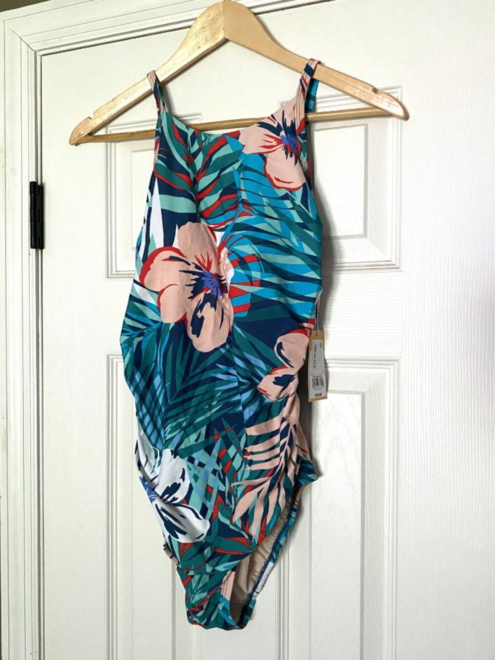 Kona Sol - Tropical Floral One Piece Swimsuit - Women's Size Medium